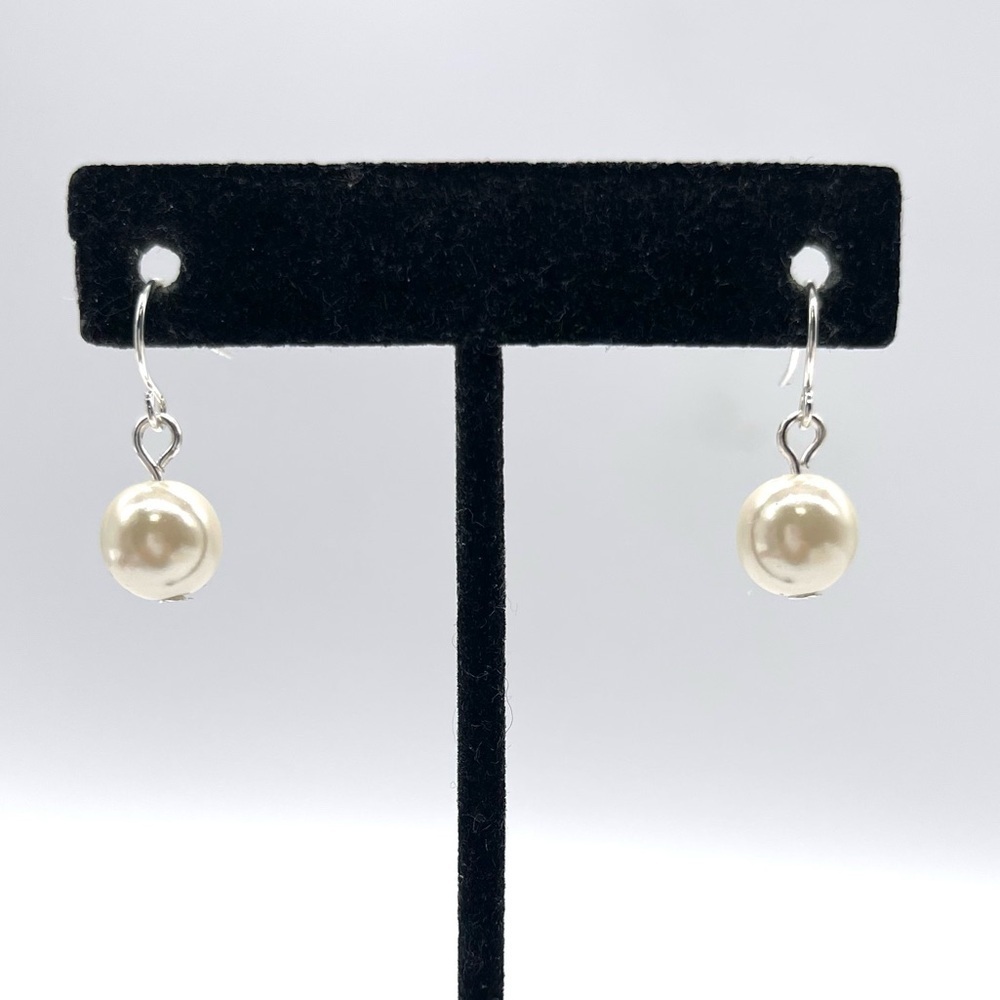 Faux Pearl Dangle Earrings